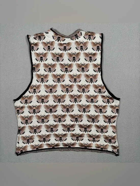 Anthropologie Maeve Sarah Gordon Maria Mock Neck Sweater Tank Size Large Moth - Picture 8 of 9